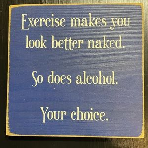 Rustic Wooden Blue Sign - NWOT